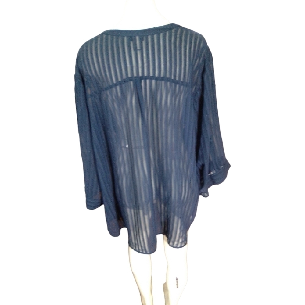 Torrid Sheer V Neck Blouse EUC size 4 - Picture 3 of 4